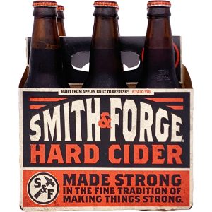 Bottles of Smith & Forge Hard Cider.